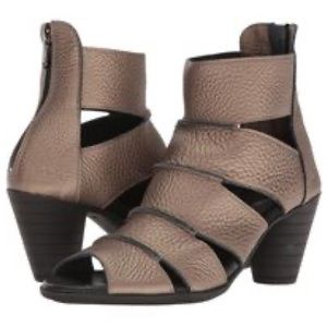 Arche Fueriz bronze metallic caged sandal booties